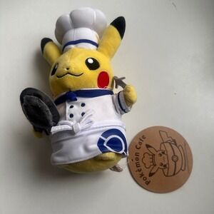 Pokemon Cafe Japan Exclusive Chef Pikachu Plush 2018 Nintendo Official Tagged